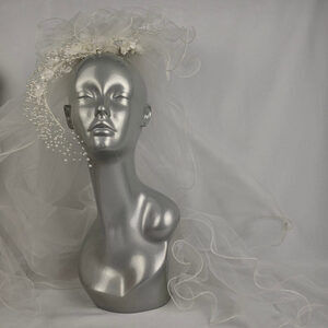 Vintage Beaded Floral Frame Wedding Veil